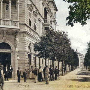 Corso Italia in una cartolina d’inizio Novecento, con gli alberi ancora giovani.