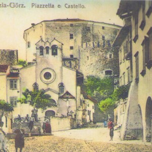 Il Borgo Castello in una cartolina del 1900.